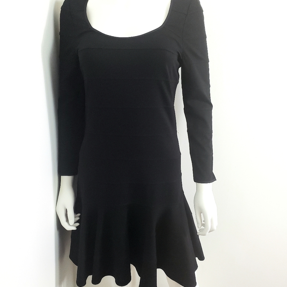 Black Knit Fit & Flare Dress